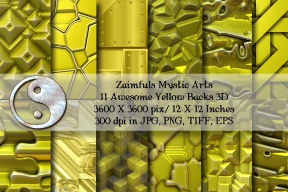 12 More 3D Yellow Backgrounds: Vibrant Design Assets