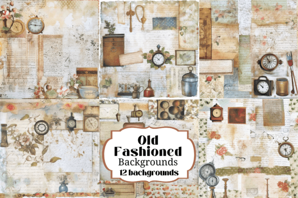 12 Old Fashioned Homespun Backgrounds: A Textured Toolkit for Authentic Design