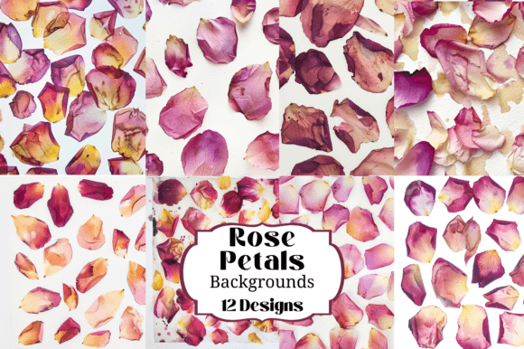 12 Rose Petals Backgrounds: Your Digital Paper Collection