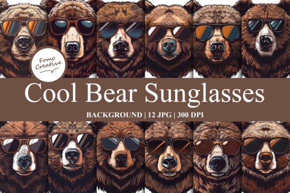 Cool Bear Sunglasses Backgrounds: Instant Style for Digital Projects