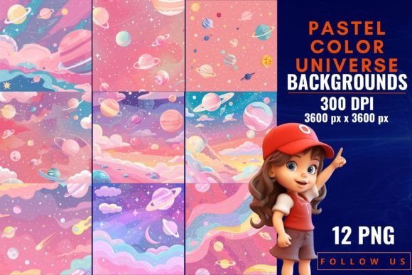 Designing with Dreamy Cosmos: Pastel Color Universe Backgrounds