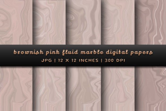 Elegant Textures: The Allure of Brownish Pink Fluid Marble