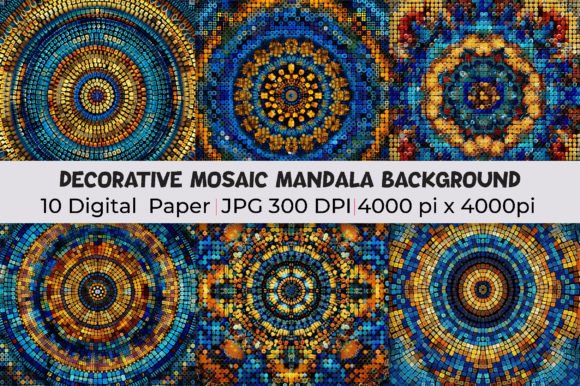 Elevate Your Brand with Decorative Mosaic Mandala Backgrounds