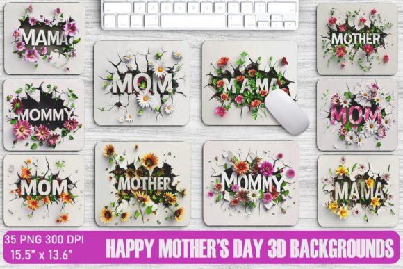 Elevate Your Projects with Happy Mother's Day 3D Backgrounds