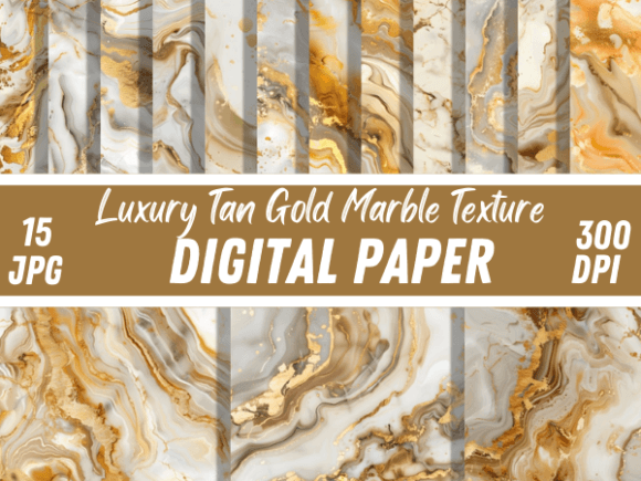 Embrace Sophistication with Luxury Tan Gold Marble Paper Backgrounds