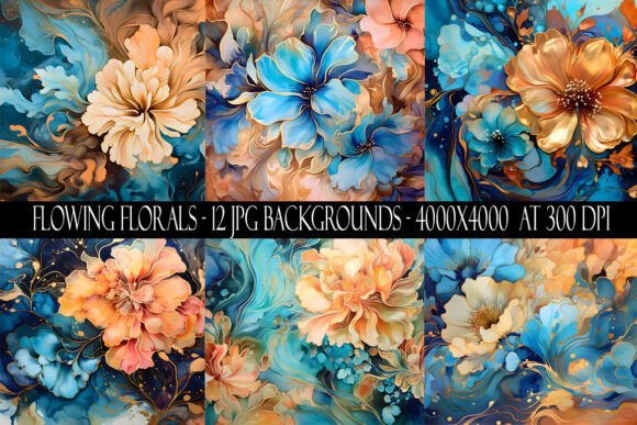 Flowing Floral Backgrounds for Modern Design