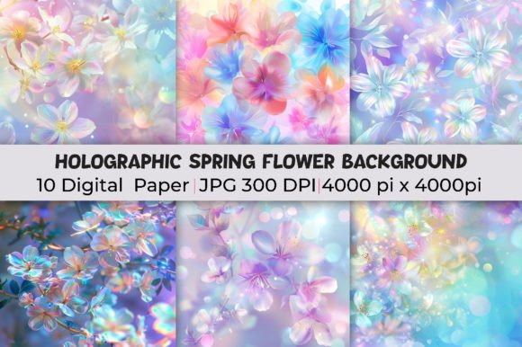 Holographic Spring Flower Backgrounds: A Guide to Digital Alchemy