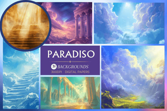 Paradiso - Backgrounds: 31 Digital Papers for Creative Escape