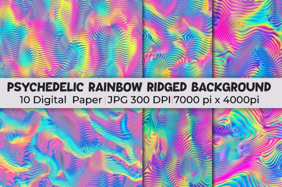 Unlock Vibrant Energy with Psychedelic Rainbow Ridged Backgrounds