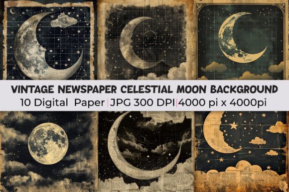 Unlocking Ethereal Design with Vintage Celestial Moon Backgrounds